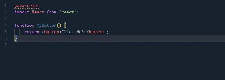 simple button component in React 